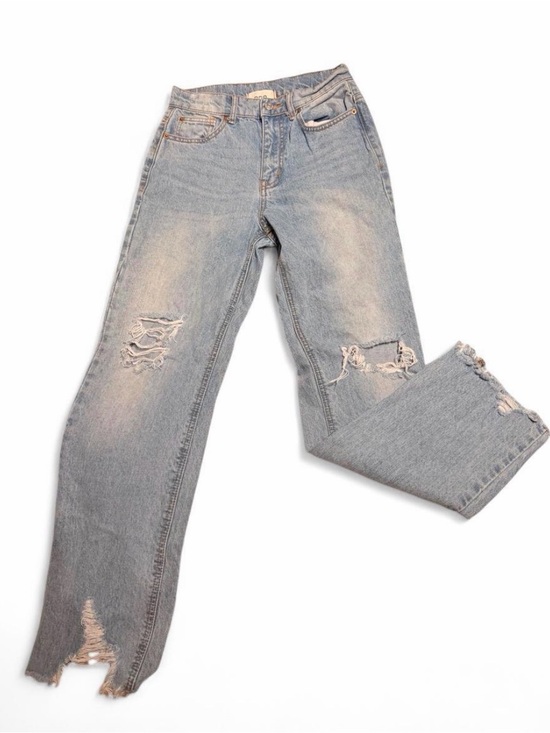 BDG Denim - BDG Light Blue Distressed Straight-Leg Jeans